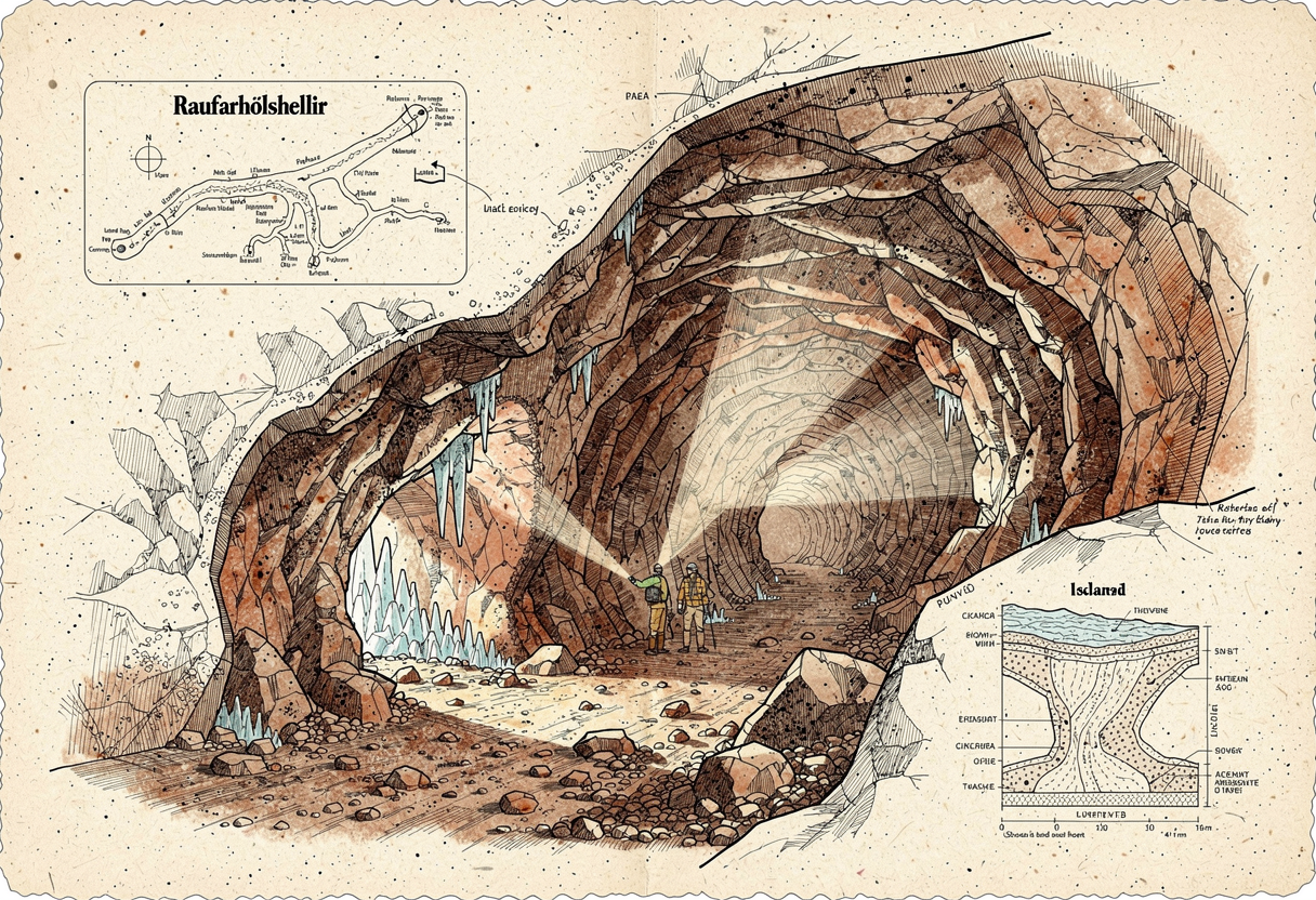 Photo of Raufarhólshellir in Iceland
